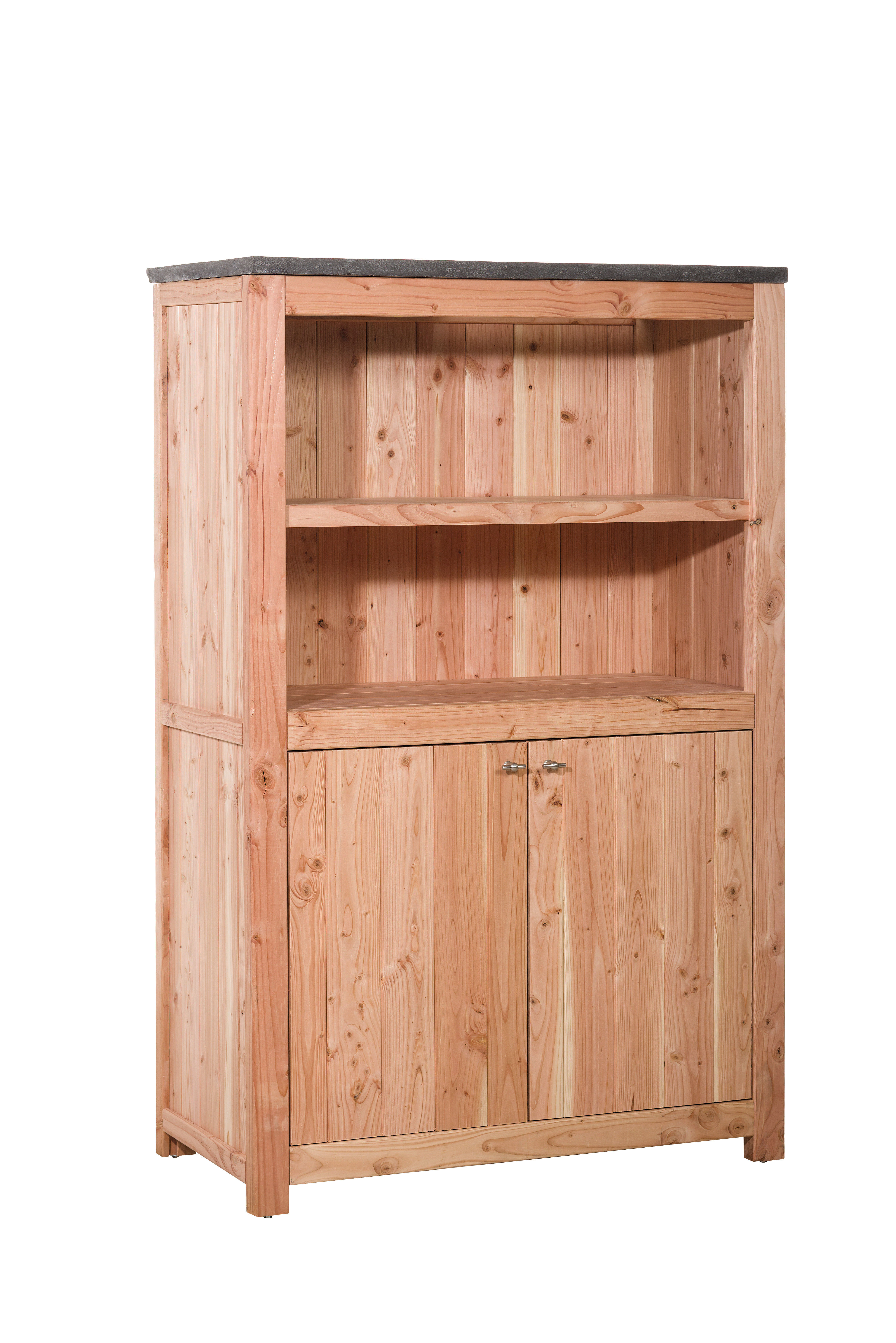 Hillhout douglas dubbele buitenkeuken 168x109x56cm met 3 schappen en deuren (1006137)