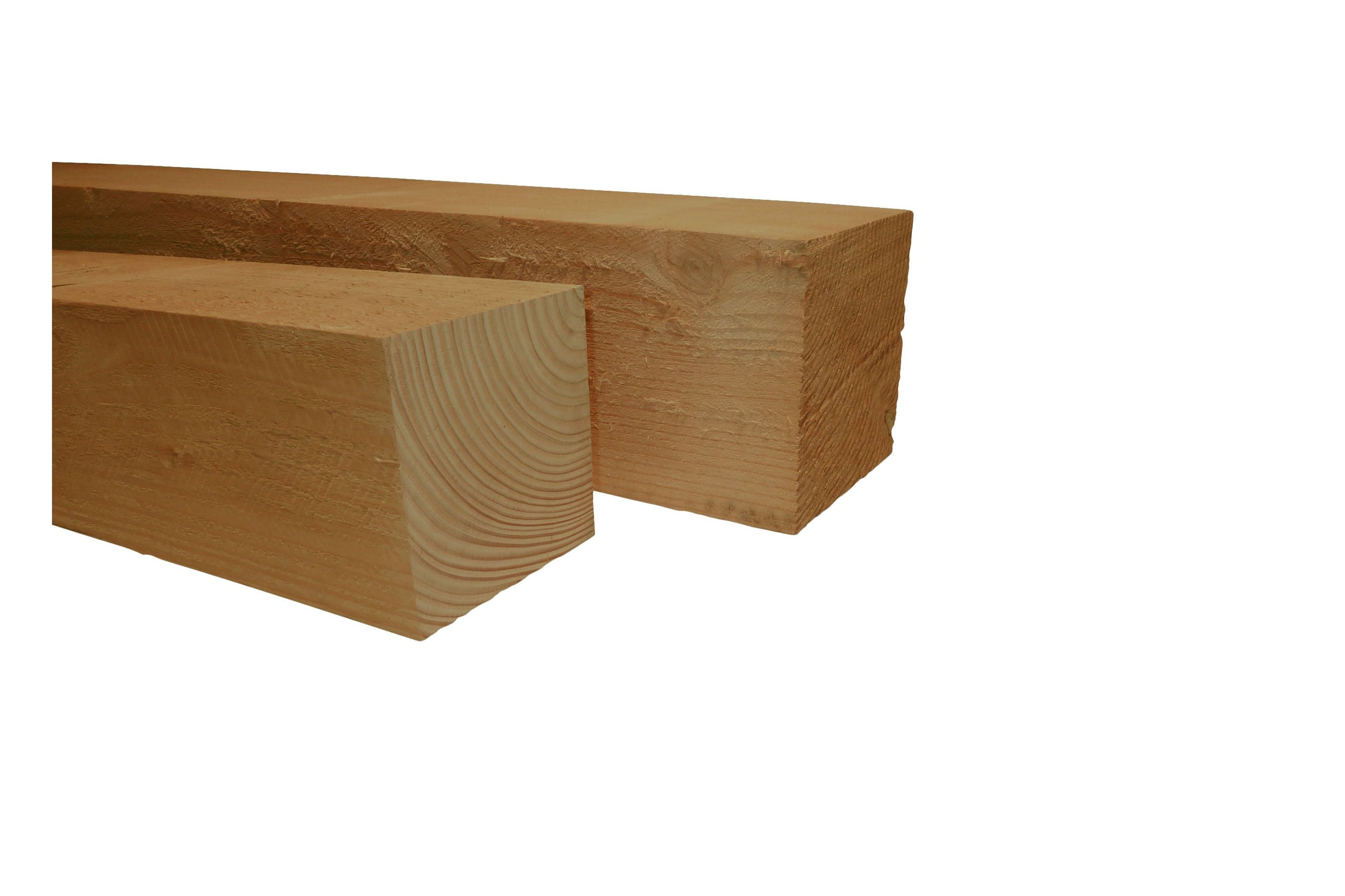 Douglas fijnbezaagde paal 15x15x600cm, groen geïmpregneerd (1022423)