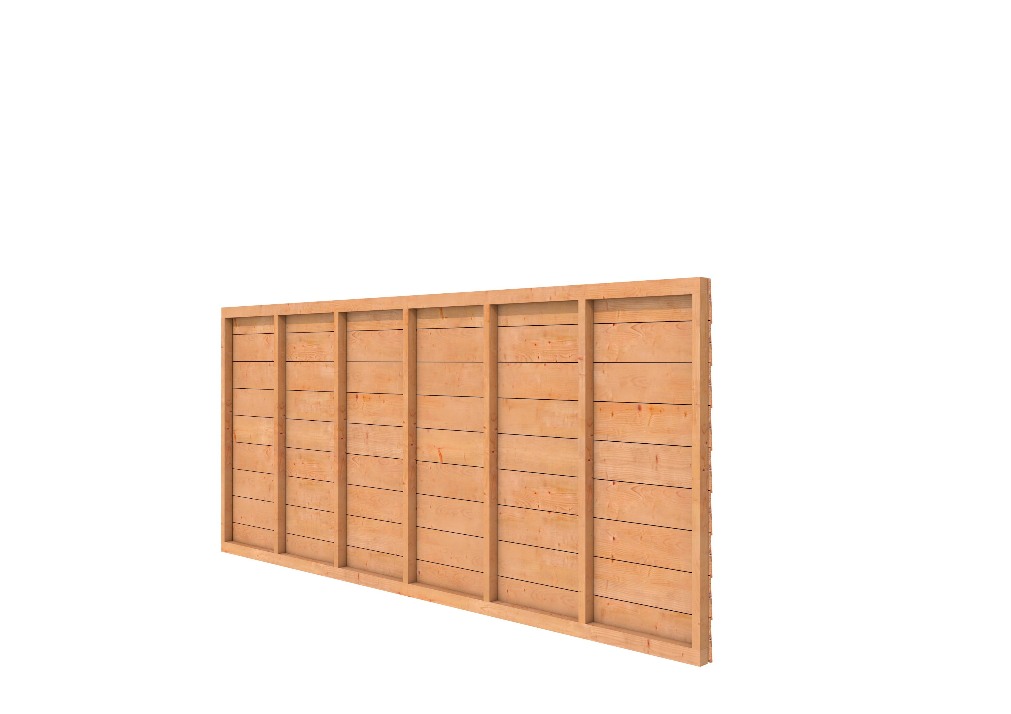 Douglas achterwand kapschuur Comfort enkelzijdig Zweeds rabat, kleurloos geïmpregneerd (1022911)