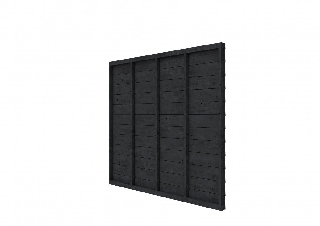 VU Plankenpakket t.b.v. enkelzijdige wand Comfort/DHZ 246,5x224cm, zwart geïmpregneerd (1042122)