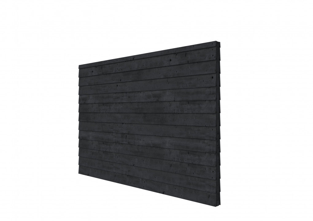 VU Plankenpakket t.b.v. dubbelzijdige wand DHZ 328,5x224cm, zwart geïmpregneerd (1042125)