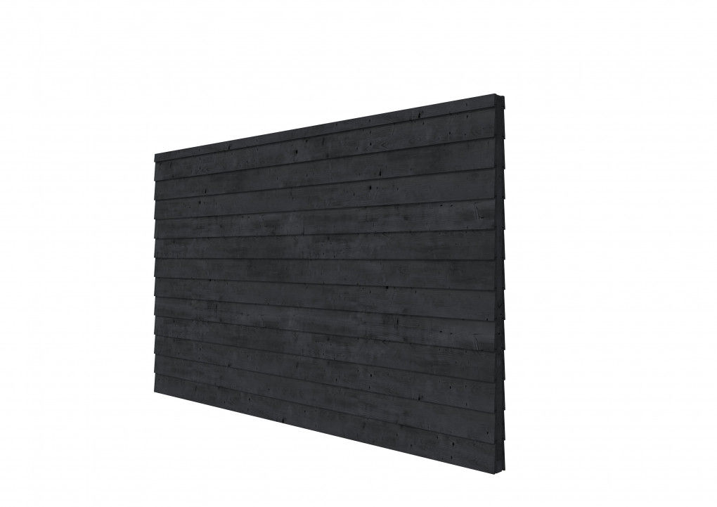 VU Plankenpakket t.b.v. dubbelzijdige wand Comfort/DHZ 371x224cm, zwart geïmpregneerd (1042127)