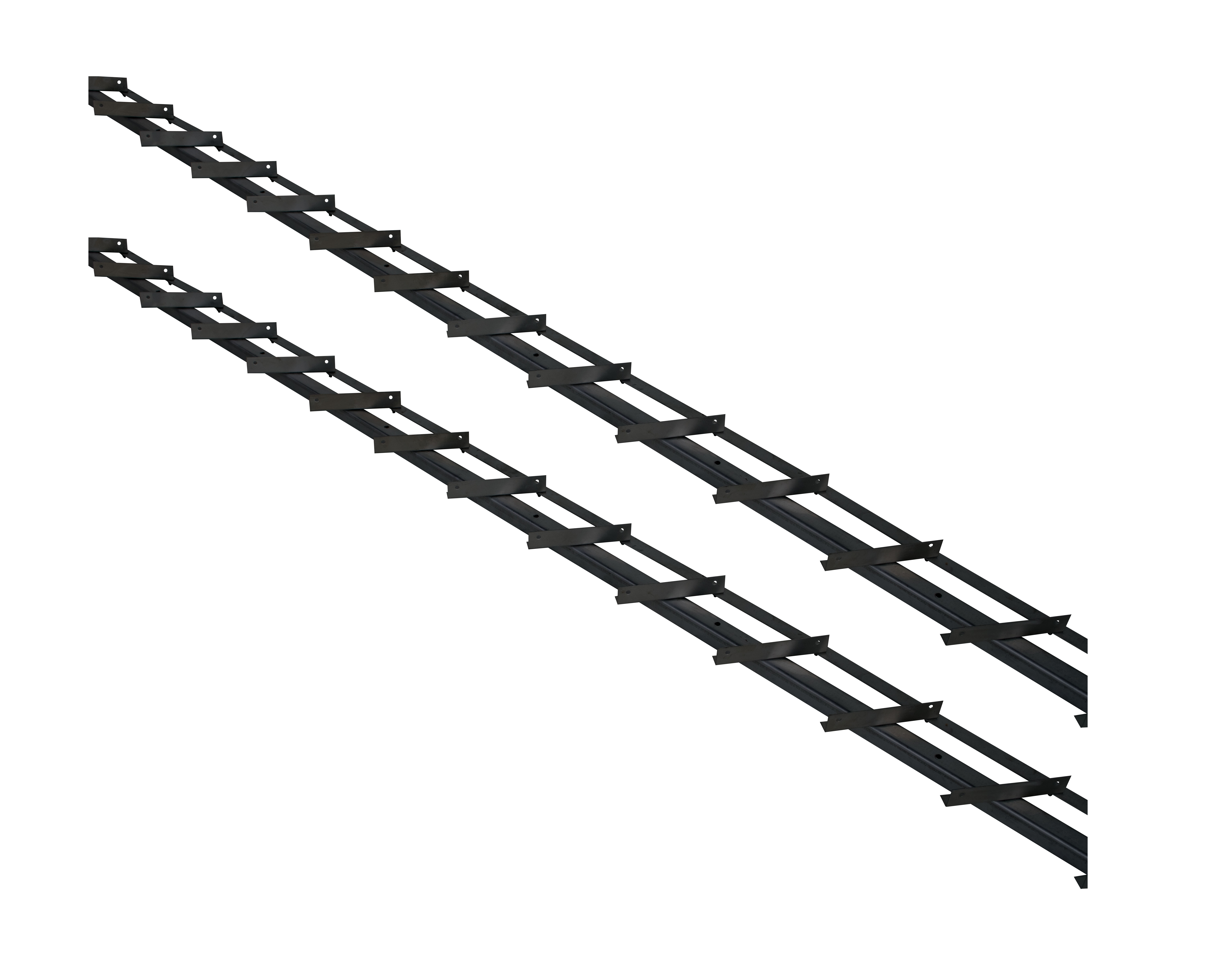 DHZ zwart shutter framewerk, 2 stuks 165cm t.b.v. 14 planken (1048721)