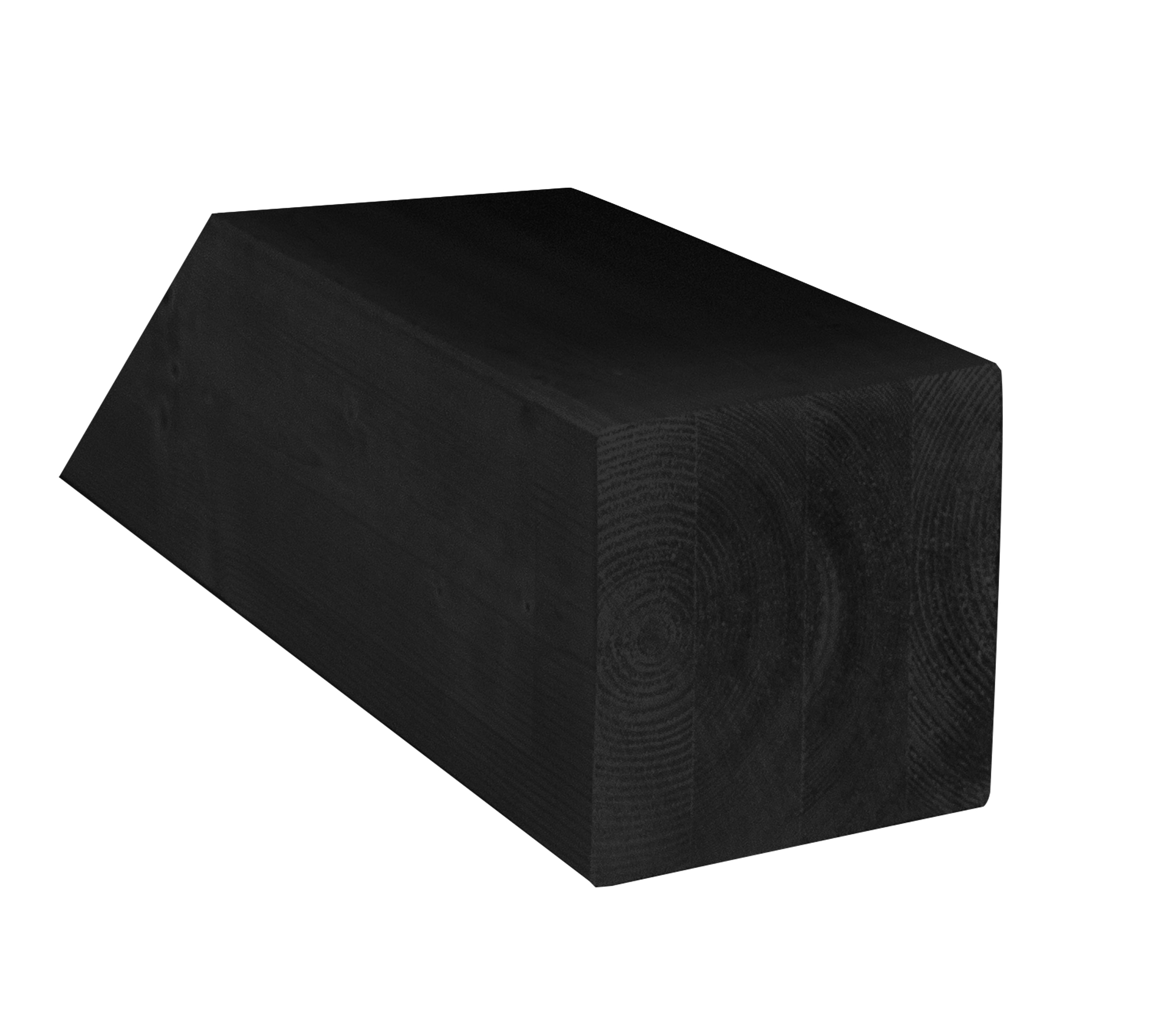 Vuren geschaafde paal verlijmd 12x12x500cm, zwart gedompeld (1058827)