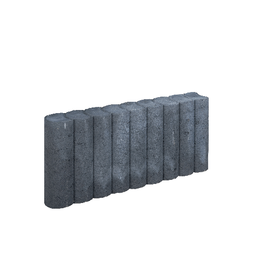 Rondo Palissadeband 8x25x50cm Zwart