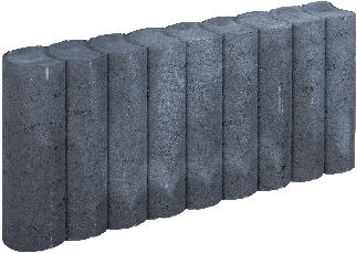 Rondo Palissadeband 8x25x50cm Zwart
