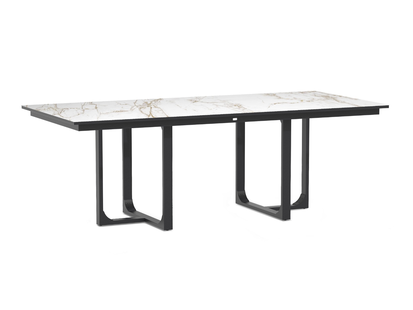Nida Alu Dining Table Dekton Entzo Charcoal 220x100cm