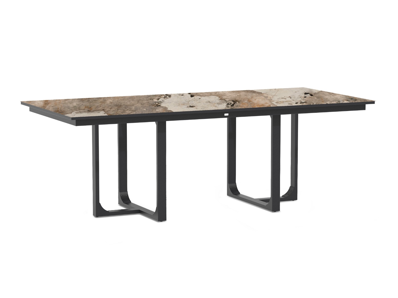 Nida Alu Dining Table Dekton Khalo Charcoal 220x100cm