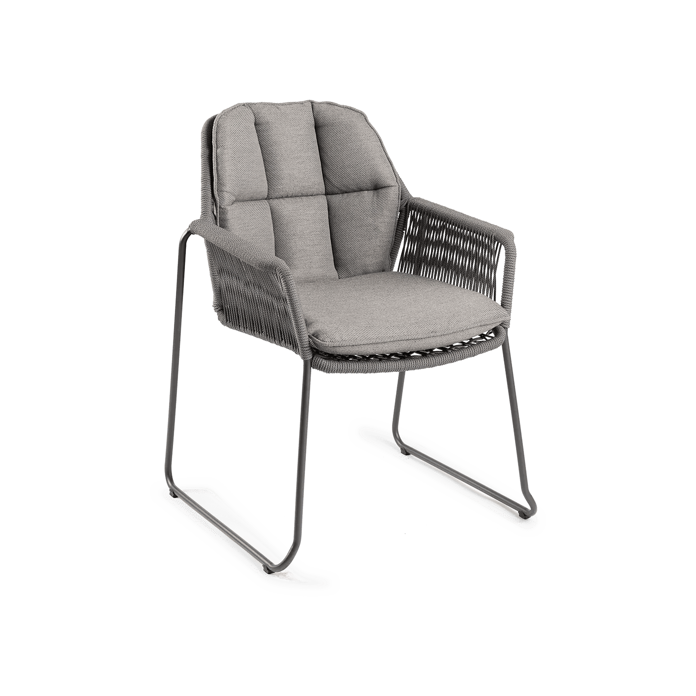 Rivera Dining Stackable Chair Charcoal 66x64x87cm