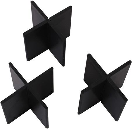 Voegkruis herbruikbaar Zwart 3mm 50x55mm (50st.)