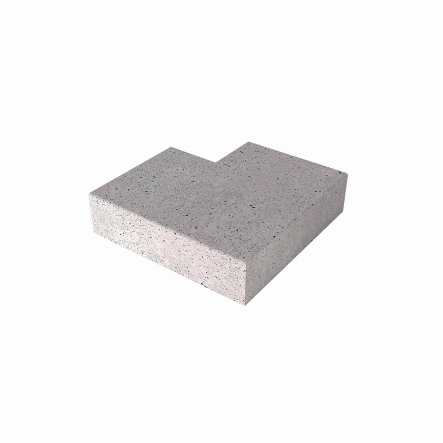 Schellevis Oud Hollandse traptrede massief hoek buiten 60-60x37x15cm Grijs