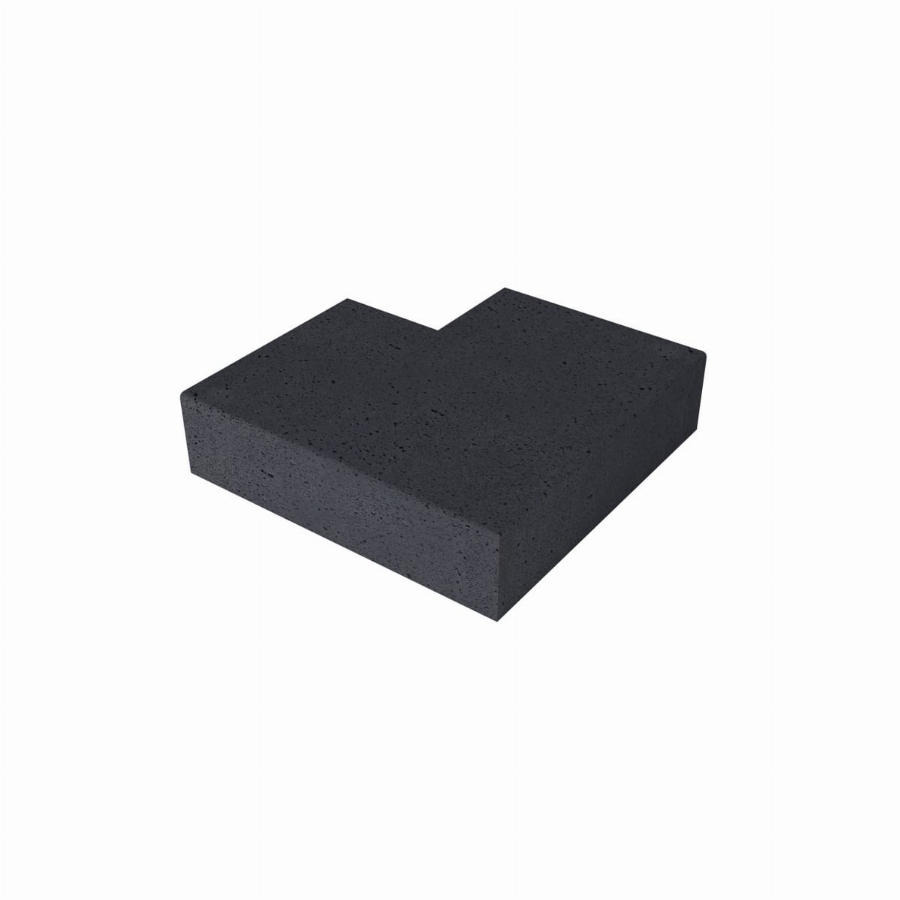 Schellevis Oud Hollandse traptrede massief hoek buiten 60-60x40x20cm Carbon