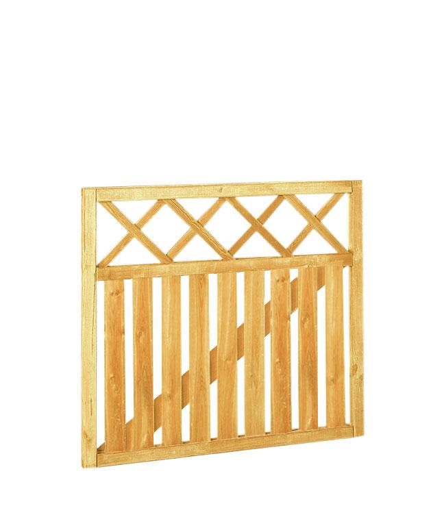 Rechthekpoort met trellis 100x90cm (W01504)