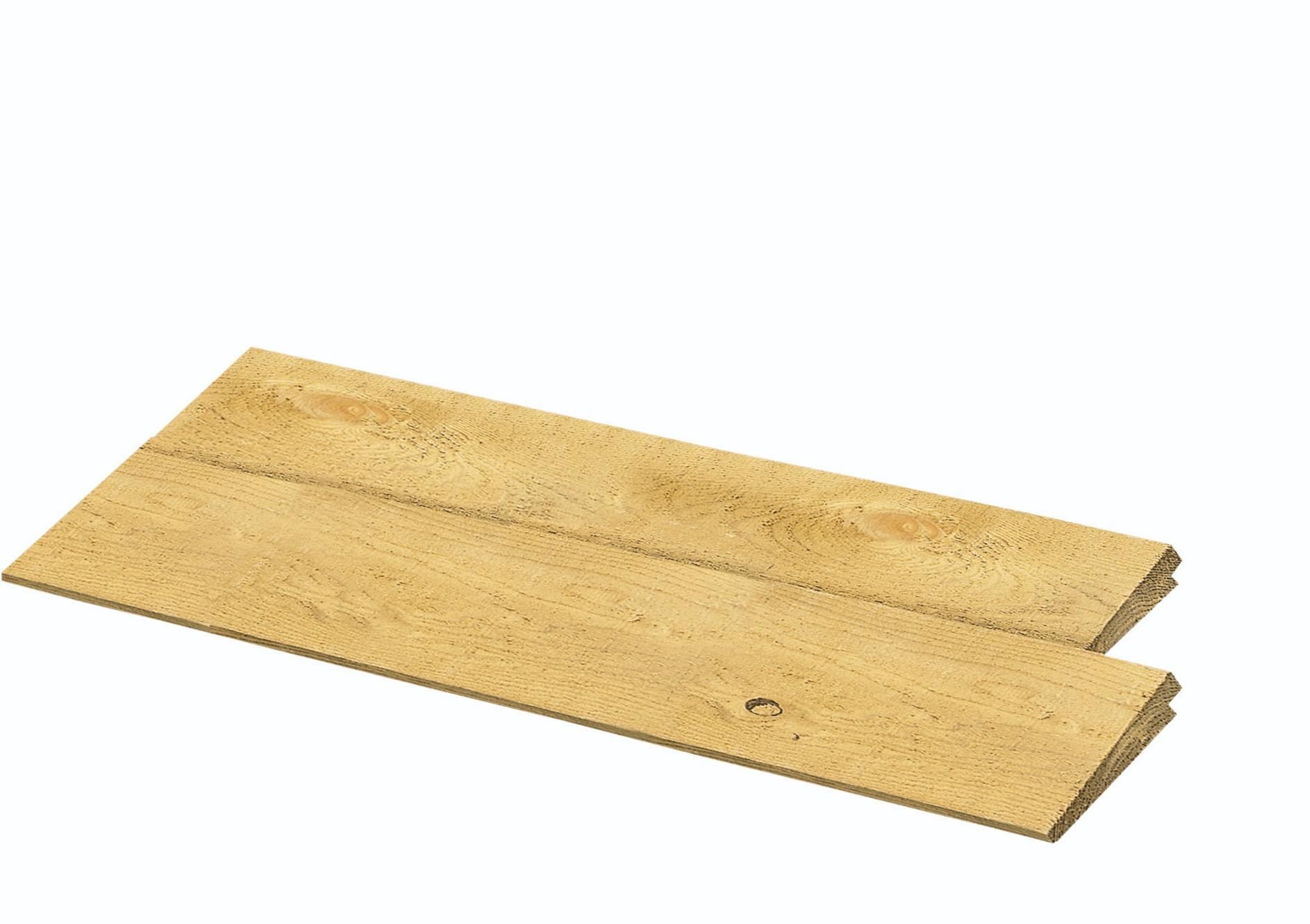 Scandinavisch vuren Zweeds rabat, 1 zijde geschaafd, 1 zijde fijnbezaagd, 1-2,1x14,5x300cm (W05208)