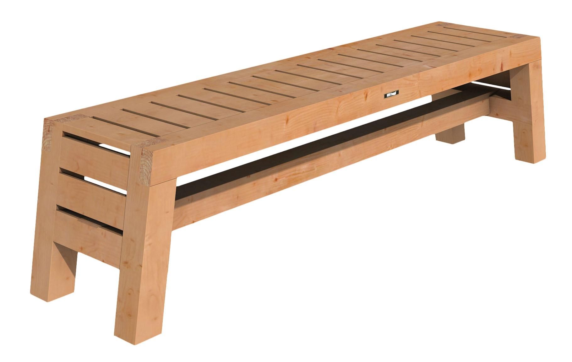 Douglas bank Riva Excellent 200x45x45cm, onbehandeld (W11672)