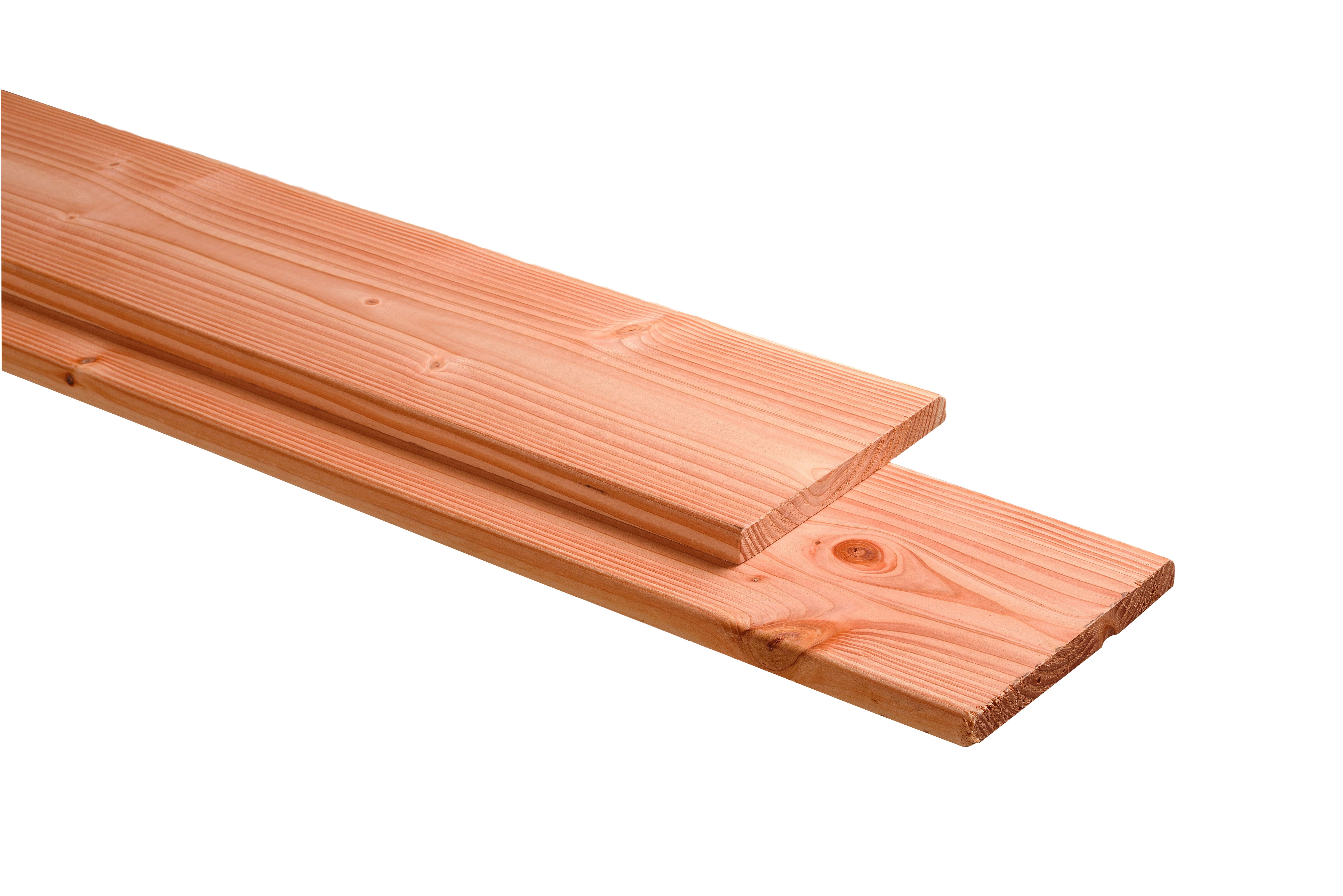 Douglas plank 1 zijde geschaafd, 1 zijde fijnbezaagd 2,8x19,5x500cm, kleurloos geïmpregneerd (W50850)