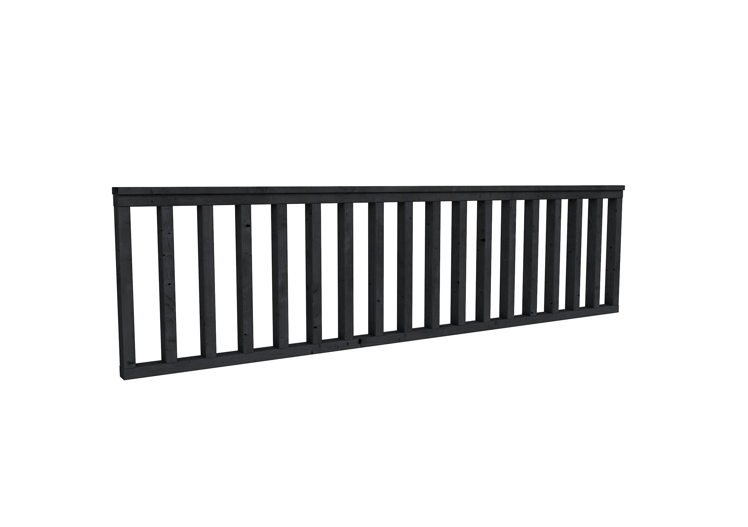 Douglas hekwerk type C 278,5x73cm zwart geïmpregneerd (W53575)