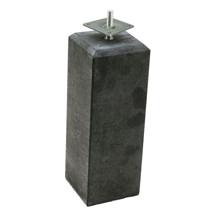 Betonpoer L, 18x18x50cm, recht, schroefdraad M20, antraciet (1001204)