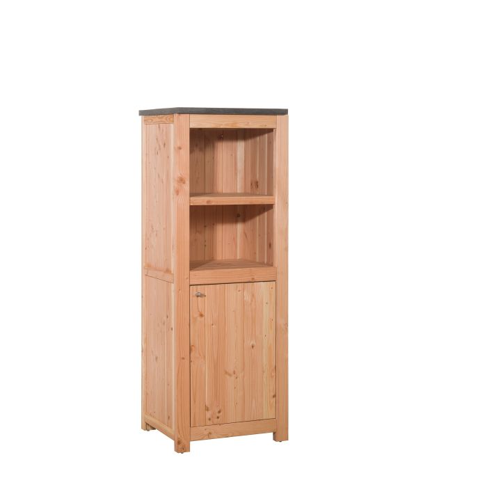 Hillhout douglas enkele buitenkeuken 168x61,5x56cm met 3 schappen en deuren (1006136)