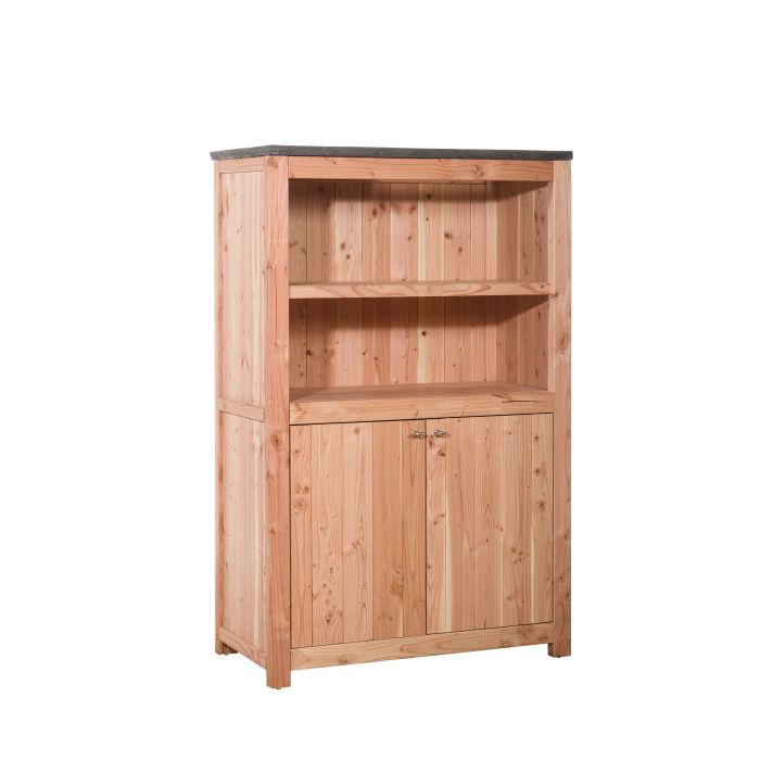 Hillhout douglas dubbele buitenkeuken 168x109x56cm met 3 schappen en deuren (1006137)