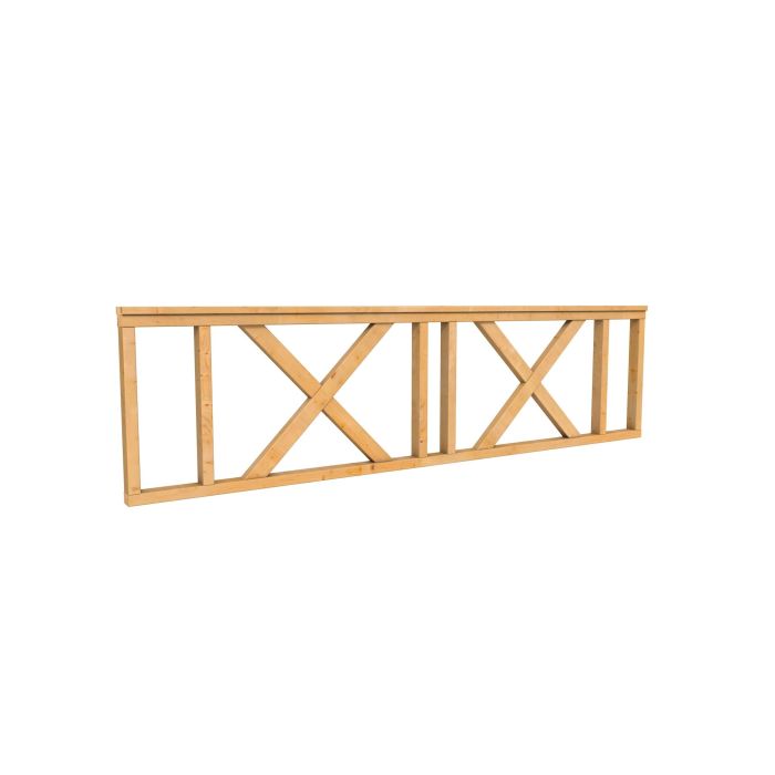Douglas hekwerk met kruis type C 278,5x73cm, onbehandeld (1010265)