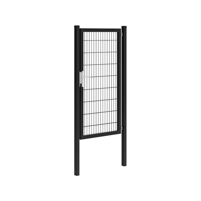 Hillfence metalen enkele poort Premium-line, 100x180cm inclusief slot, zwart (1052655)
