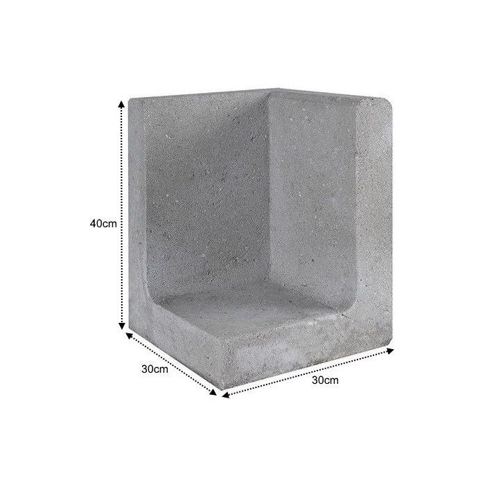L-Element Hoek 30x30x40cm grijs