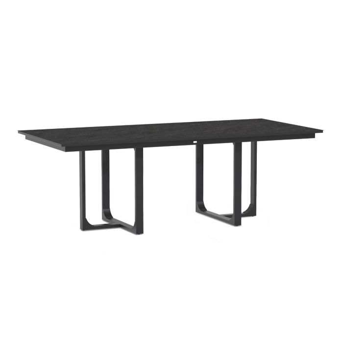 Nida Alu Dining Table Dekton Bromo Charcoal 220x100cm