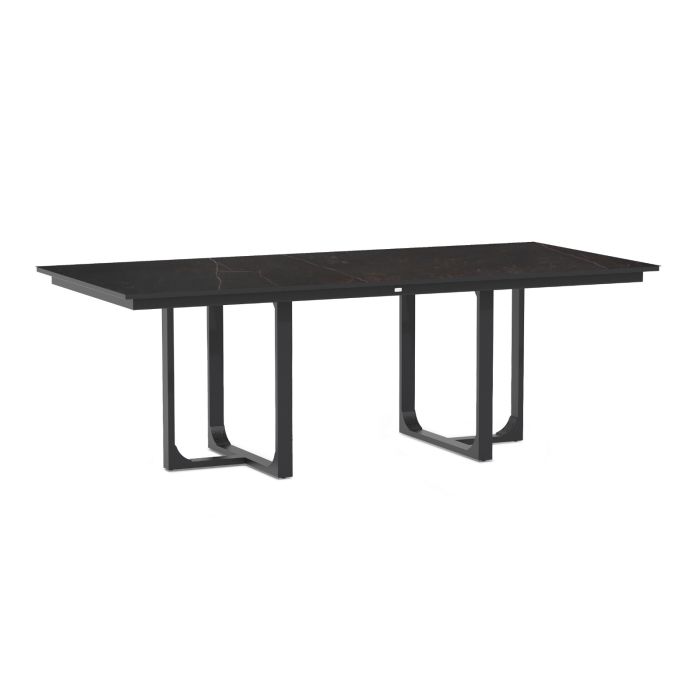 Nida Alu Dining Table Dekton Kelya Charcoal 220x100cm