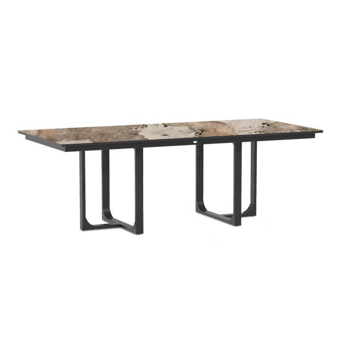 Nida Alu Dining Table Dekton Khalo Charcoal 220x100cm