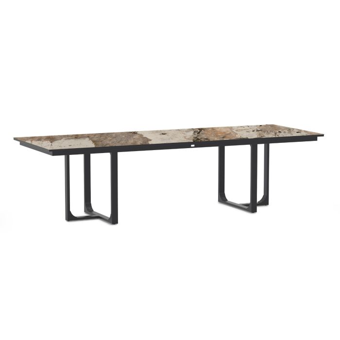 Nida Alu Dining Table Dekton Khalo Charcoal 280x100cm