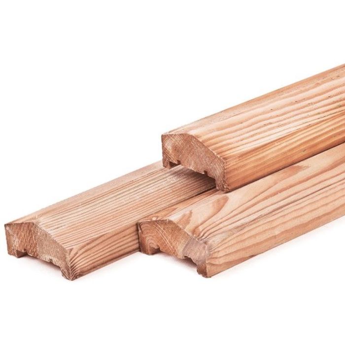 Douglas afdekkap met sponning 4,2x8,5x180cm