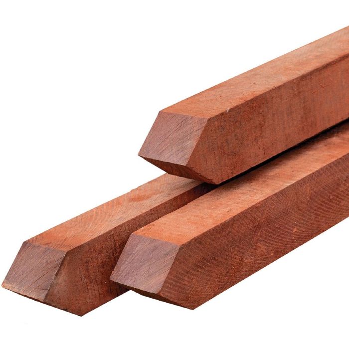 Hardhouten paal fijnbezaagd 6x6x300cm Azobe