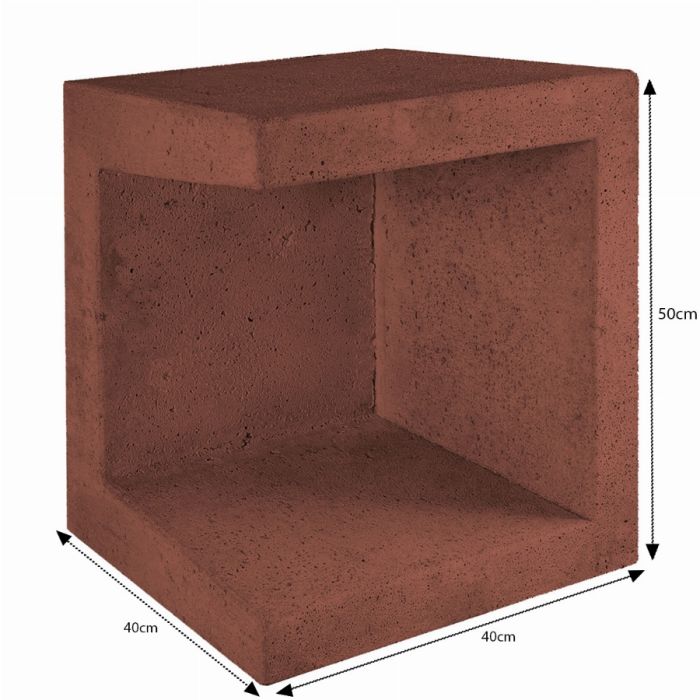 U-Element Hoek 40x40x50cm corten-bruin