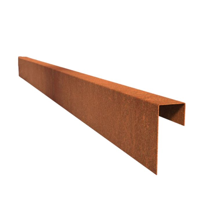 Cortenstaal U-profiel opsluitband 5x15x100cm eenzijdig lange kant 2.0