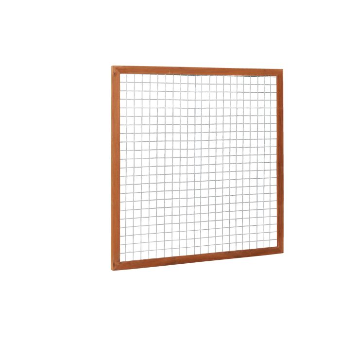 Betonijzertrellis met maas 7,5x7,5cm in hardhouten raamwerk 4,5x7,0cm 180x180cm (W14301)