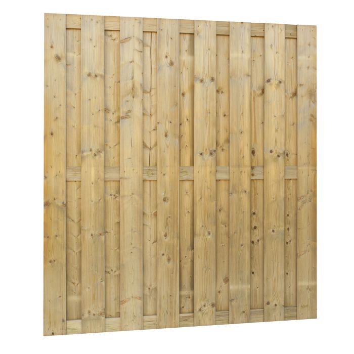 Jumboscherm geschaafd vuren 15-planks 15mm, 180x200cm recht verticaal (W306495)