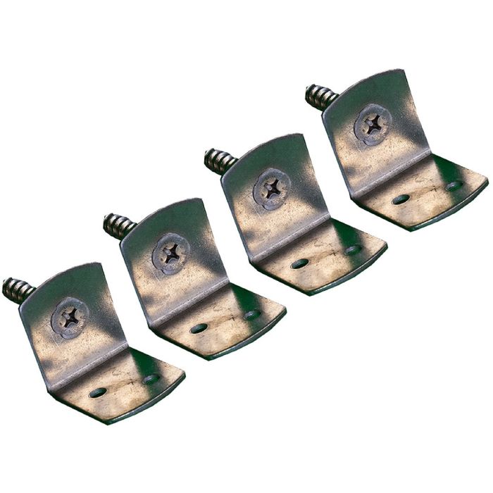 L-beslag t.bv. houten paal set van 4 st incl. schroeven, RVS