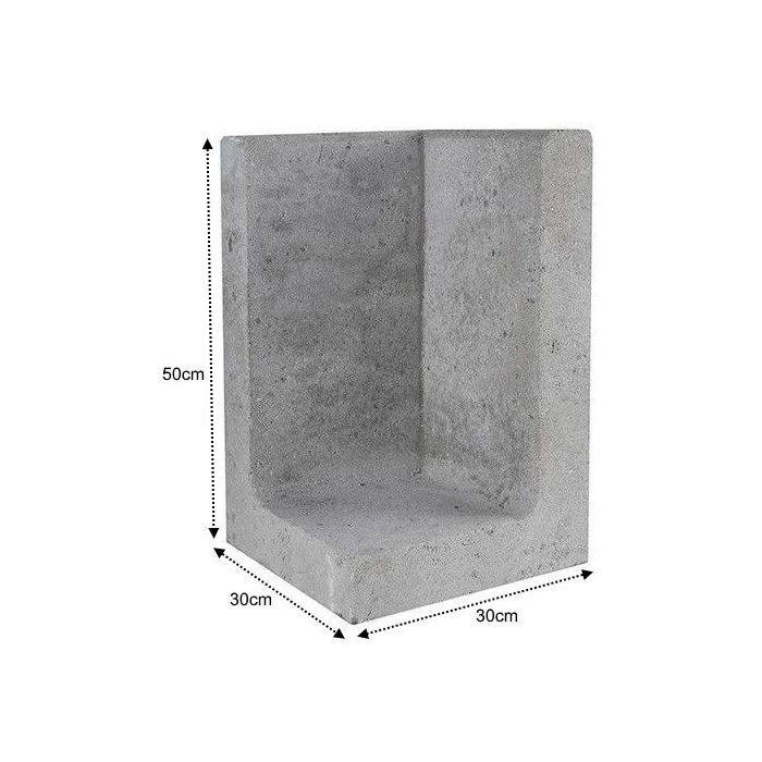 L-Element Hoek 30x30x50cm grijs