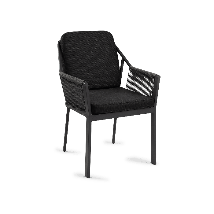 Liv Dining Chair Stackable Black 58x61x81cm