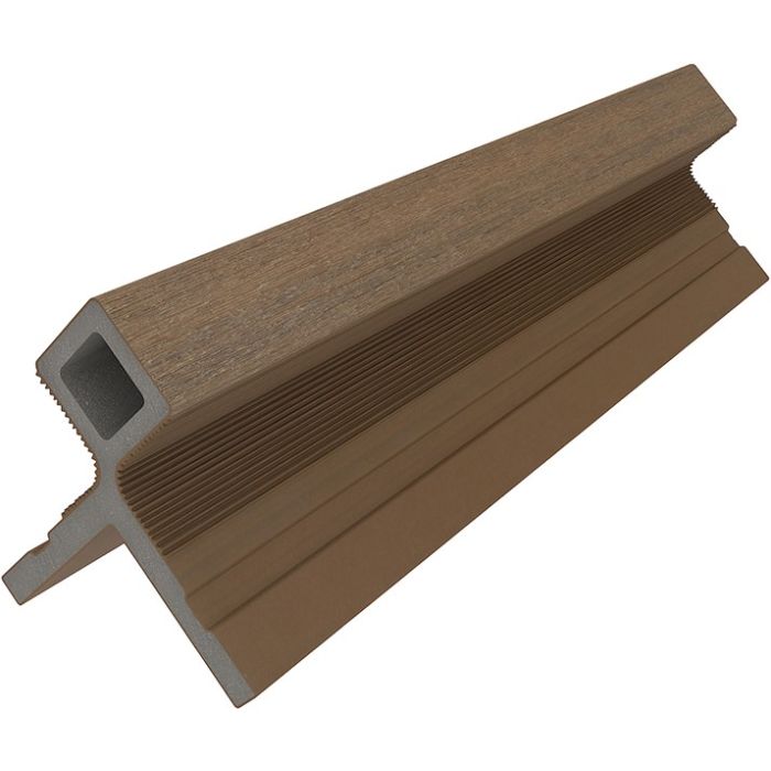 NewTechWood composiet co-extrusie hoekprofiel castellation t.b.v. wand bekleding, 7x8x300cm, Teak