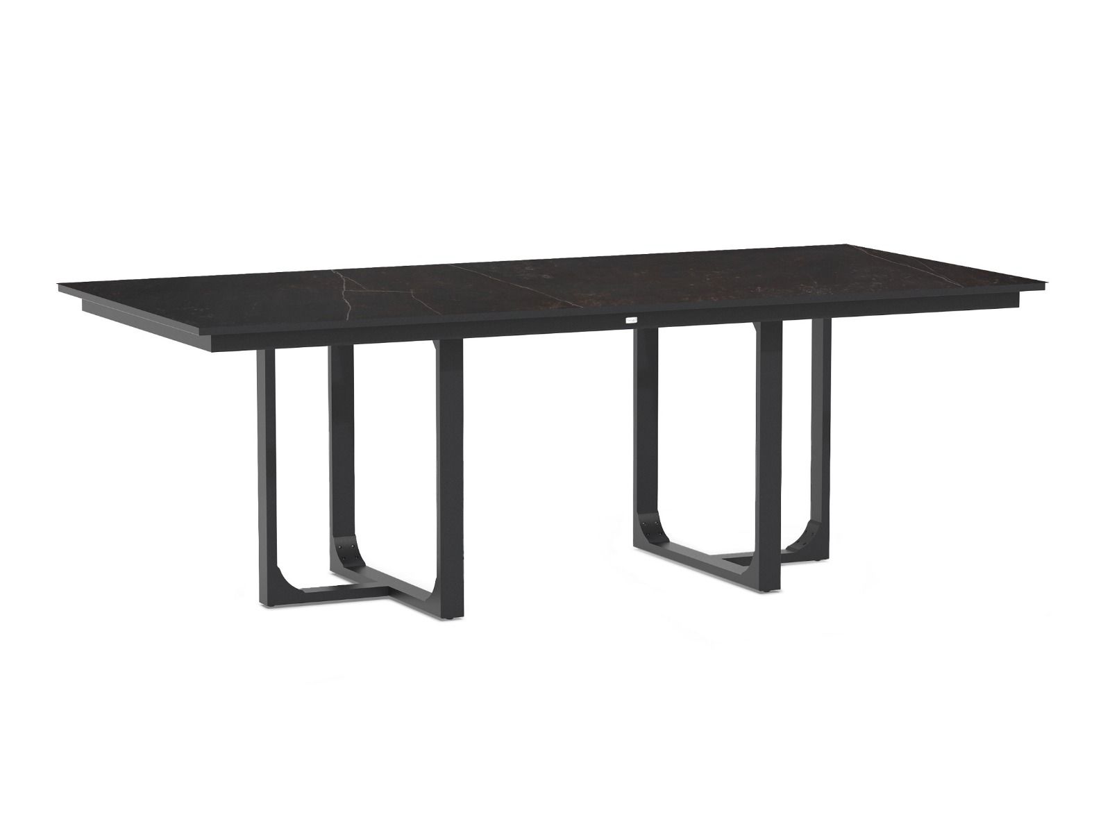 Nida Alu Dining Table Dekton Kelya Charcoal 220x100cm