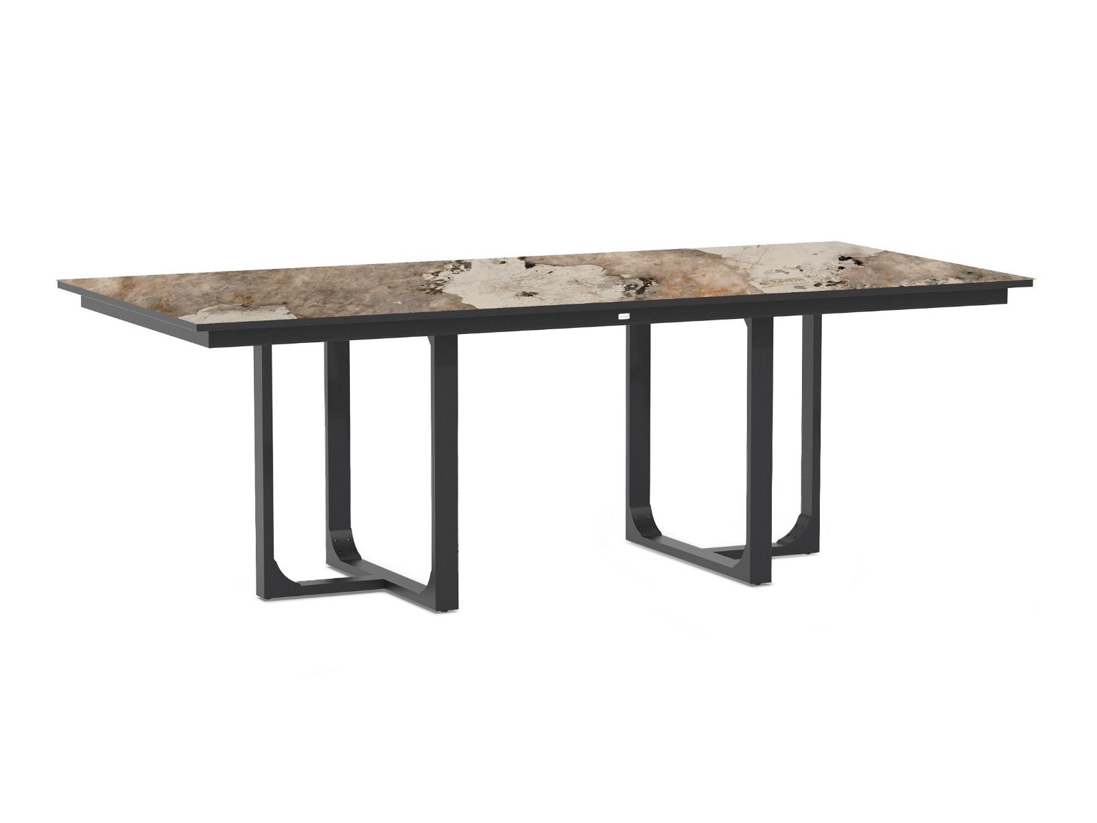 Nida Alu Dining Table Dekton Khalo Charcoal 220x100cm