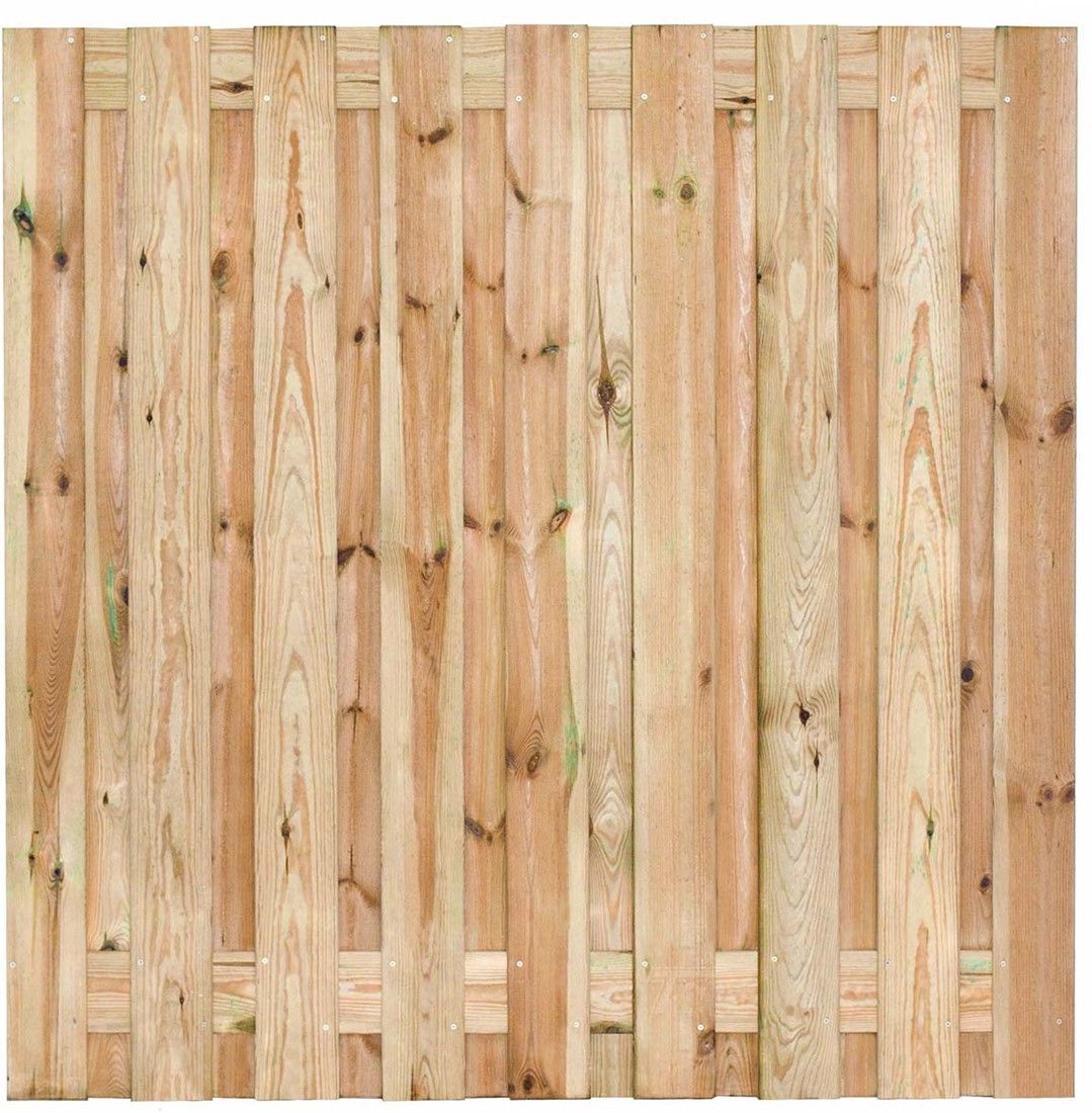 Grenen scherm Idaho 19 planks-15mm RVS geschroefd 180x180cm