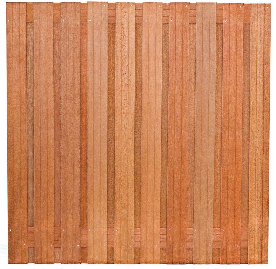 Hardhouten scherm 21 planks RVS geschroefd 180x180cm Sander