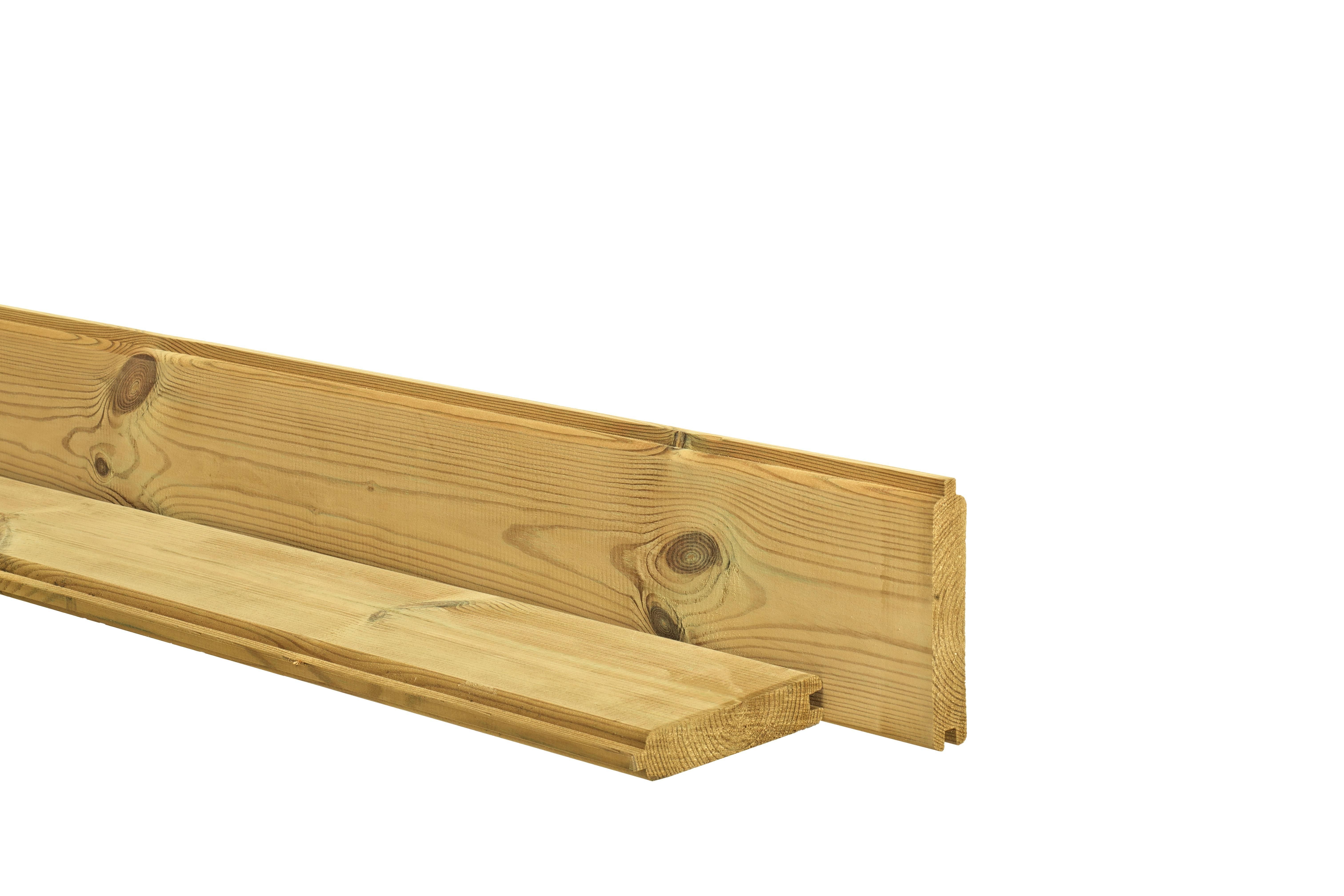 Grenen blokhutplank 2,8x14,5x180cm (W06145)