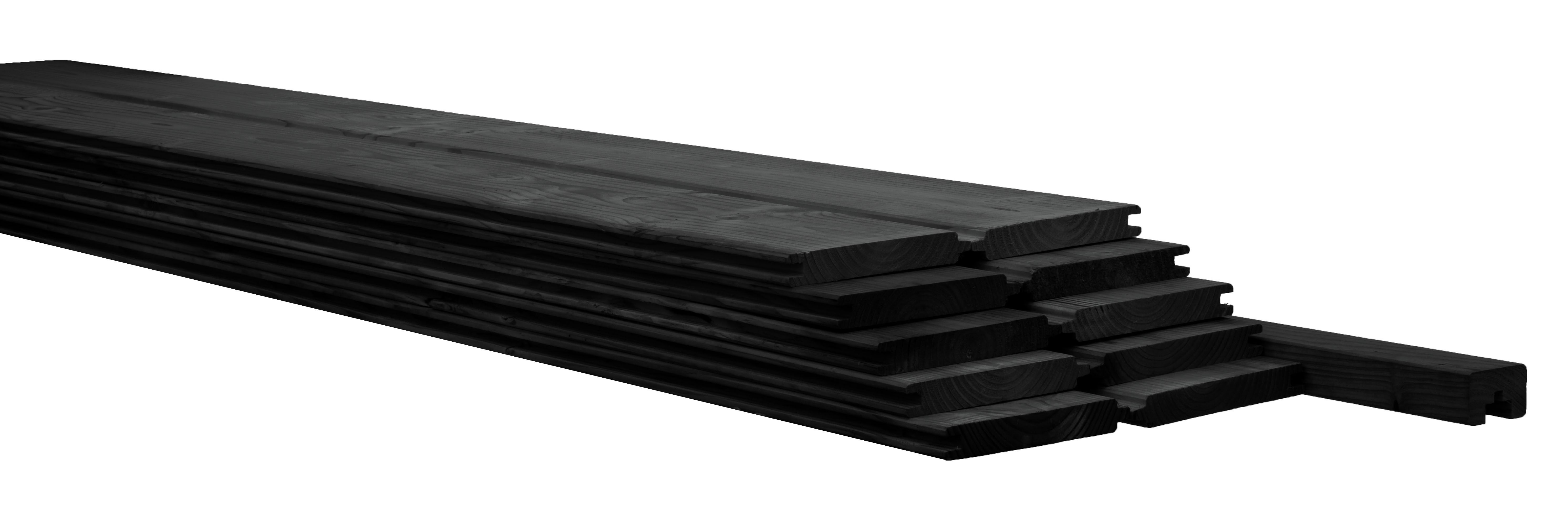 Betowood scherm douglas inclusief afdekkap 187x224cm, zwart geïmpregneerd (W31676)