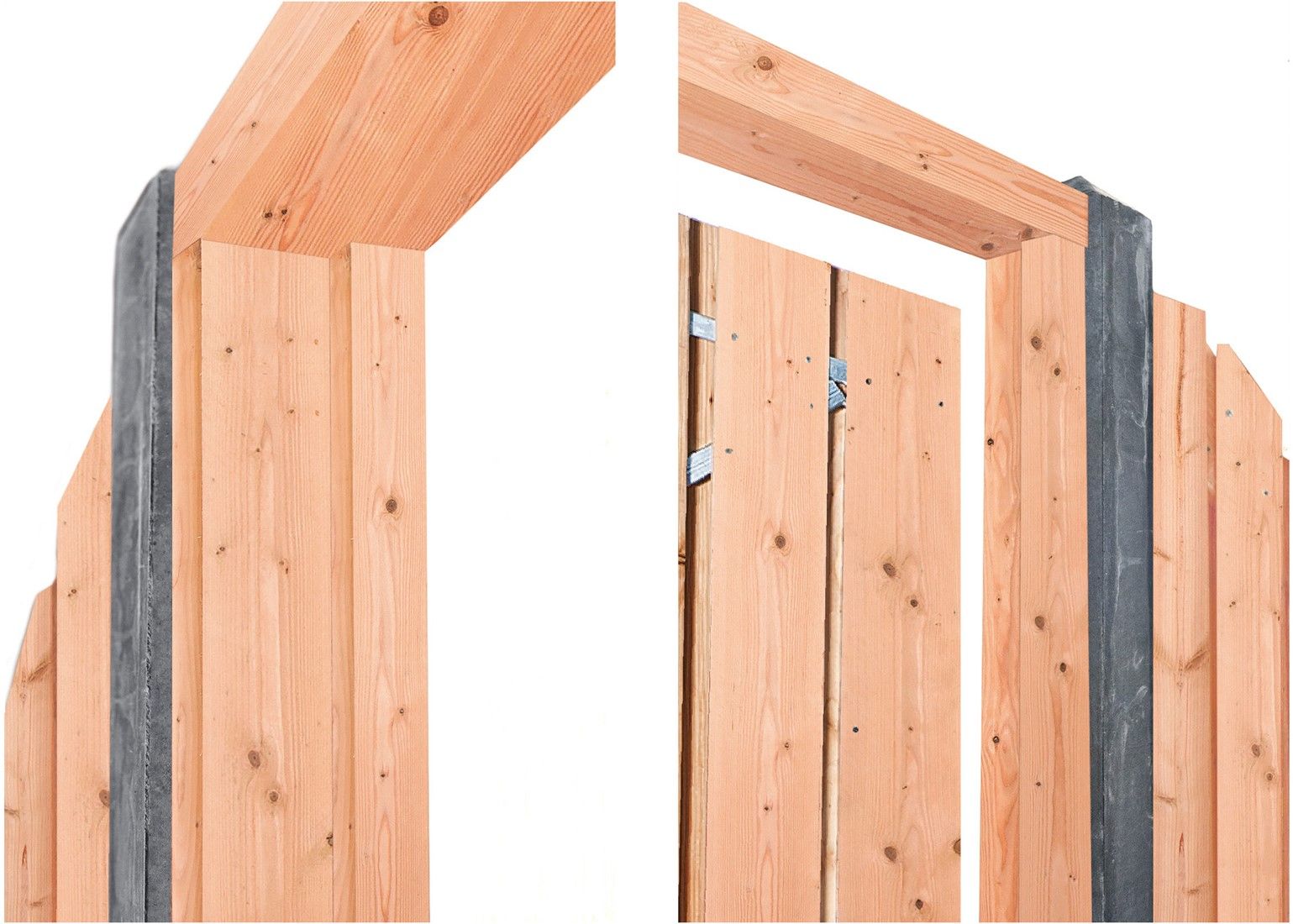 Douglas deurkozijn met aanslagligger H210xB90-150cm