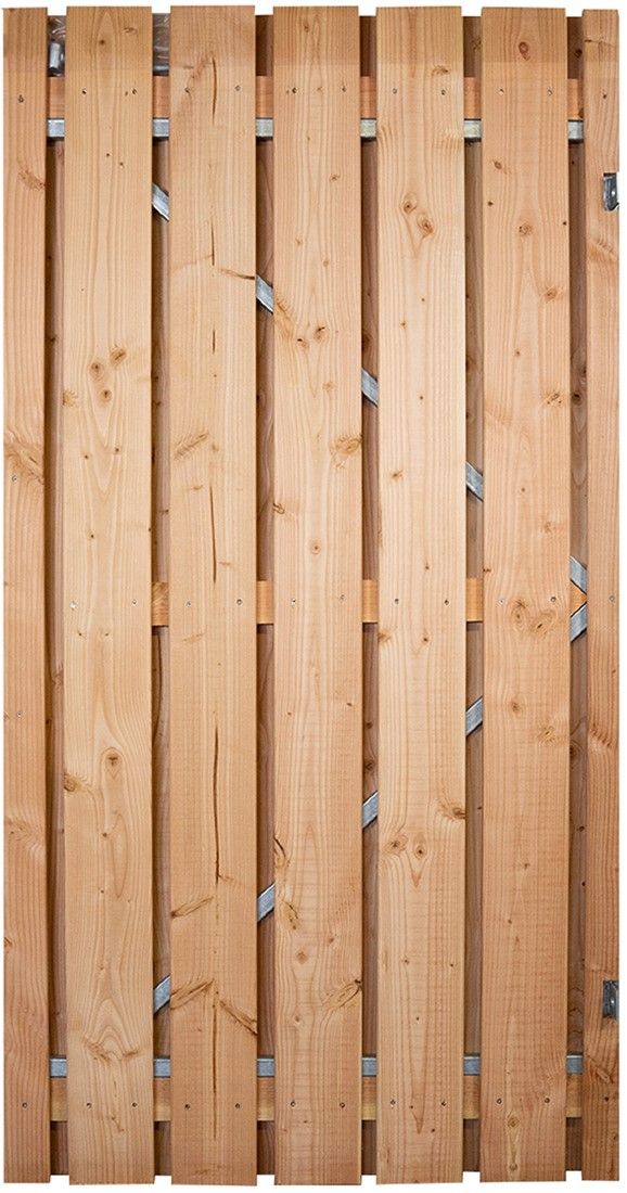 Douglasdeur met stalen frame 195x100cm onbehandeld