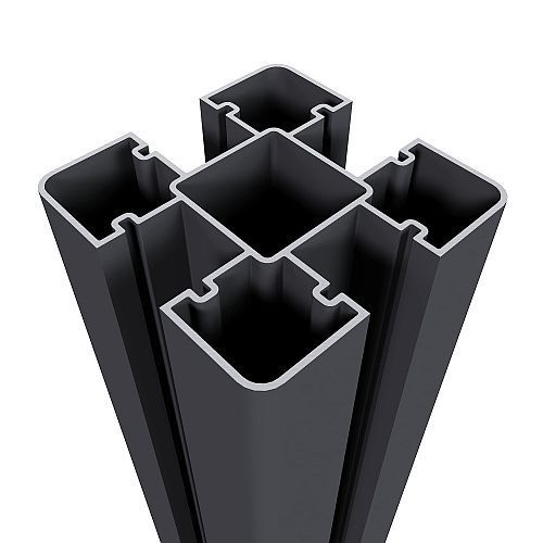 NewTechWood paal 8 x 8 x 270 cm, Zwart